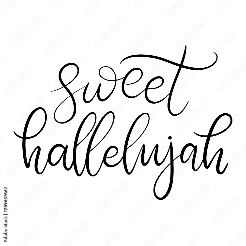 Black and white lettering vector illustration. Black and white lettering vector illustration.