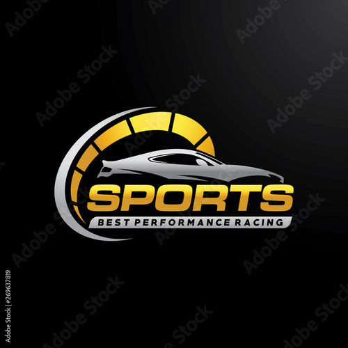 Car and Speed Automotive Logo Vector Illustration