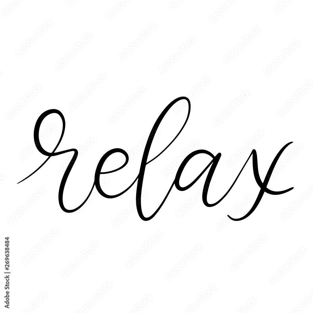 Obraz premium Black and white lettering vector illustration.