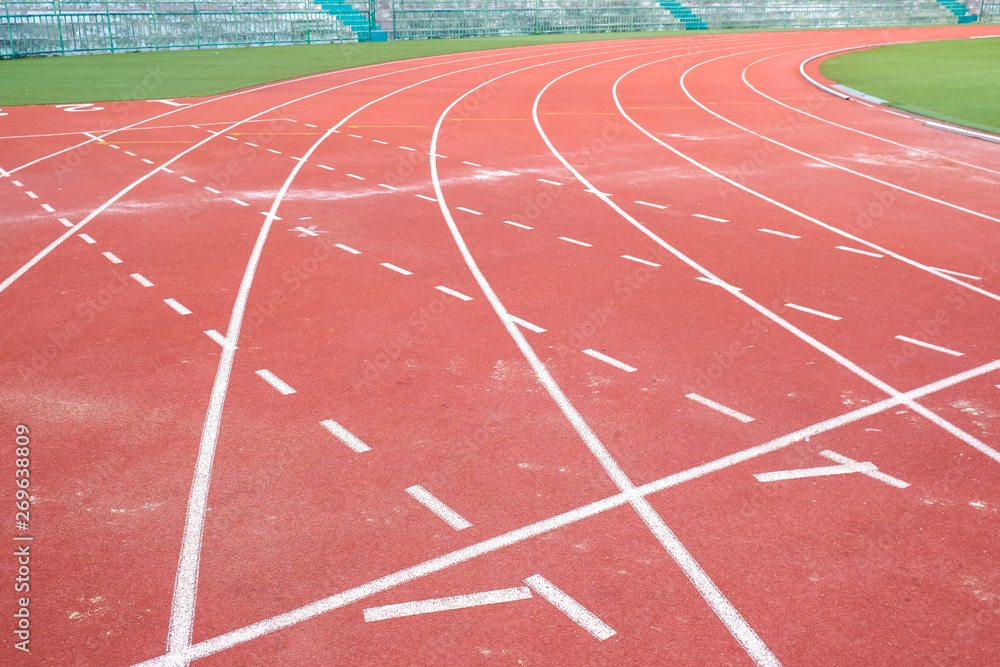 Fototapeta premium Running track in sport stadium