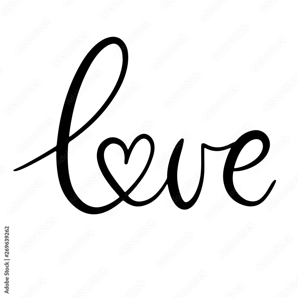 Black and white lettering vector illustration. Black and white lettering vector illustration.