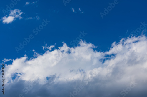 Blue sky with clouds. Blue sky with nimbostratus clouds. Blue sky with clouds background.