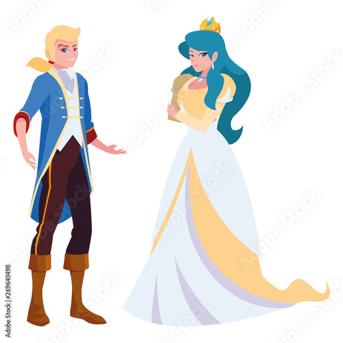 prince charming and princess of tales characters