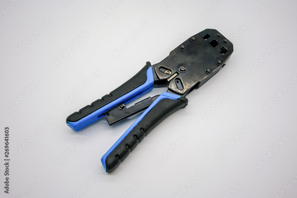 Obraz premium Equipment for installing lan cable