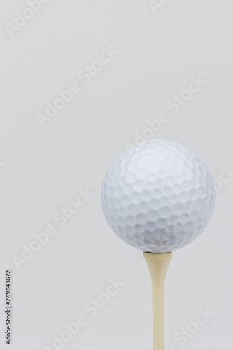 McDonough, Georgia - May 23, 2019: A view of a Titleisyt golfball on a golf tee.
