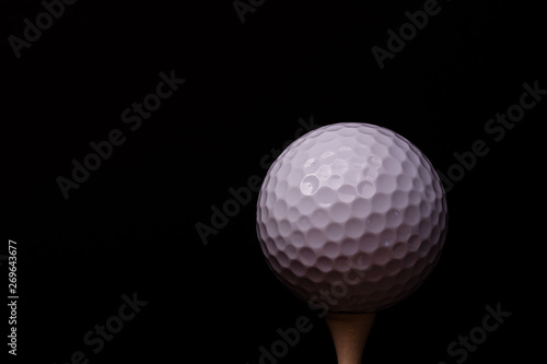 McDonough, Georgia - May 23, 2019: A view of a Titleist golfball on a golf tee.