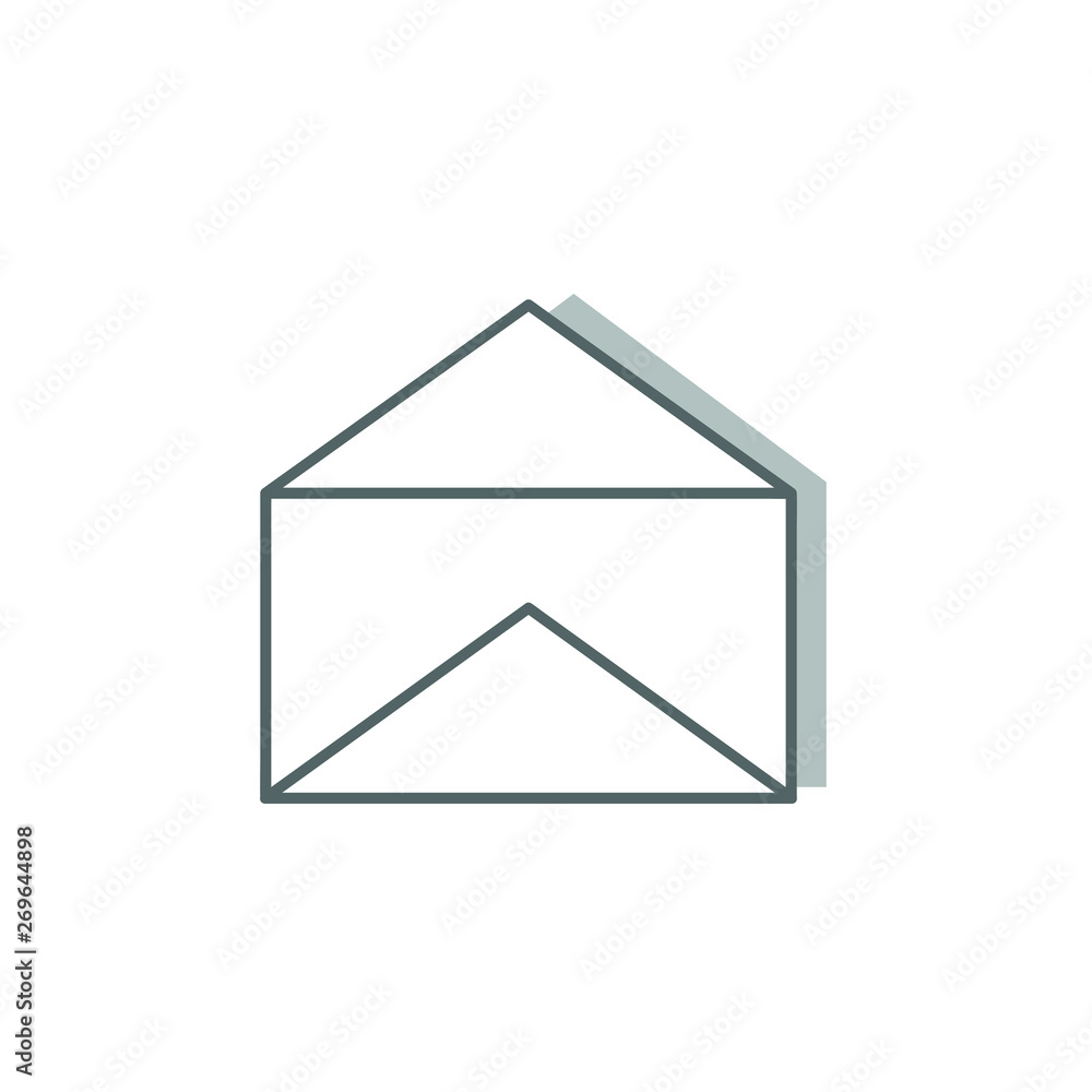 Open letter vector icon. Mobile concept Open letter vector icon. Mobile concept