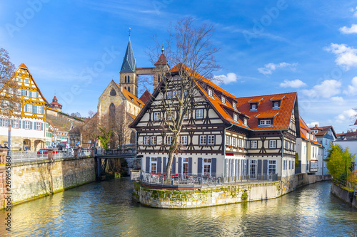 Obraz na płótnie Beautiful view of medieval town Esslingen am Neckar in Germany w salonie