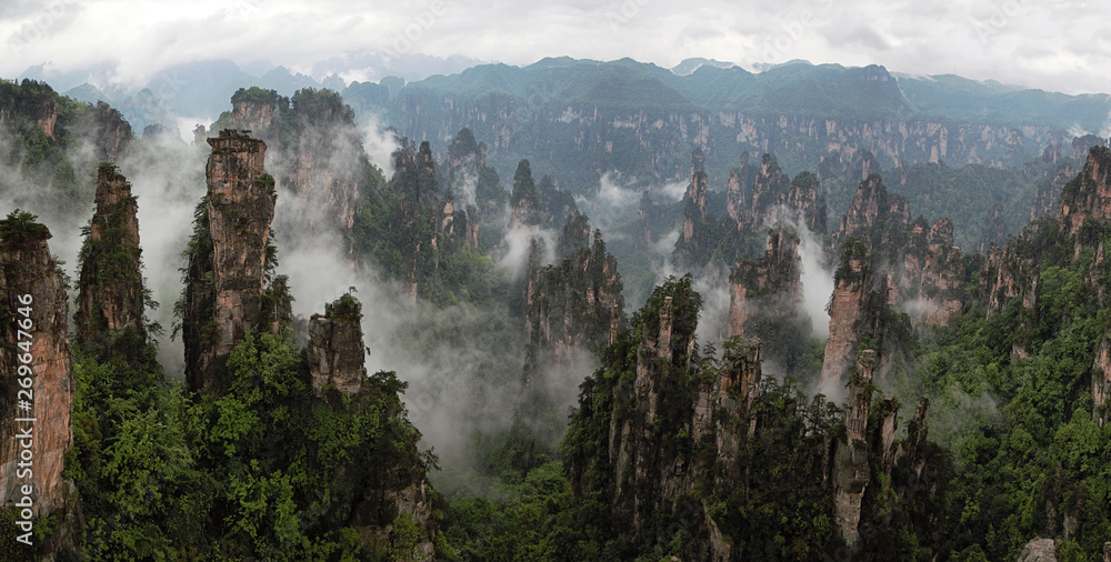 Zhangjiajie mountains in Wulingyuan national park, Hunan - China