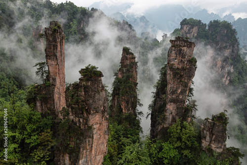 Zhangjiajie mountains in Wulingyuan national park, Hunan - China photo