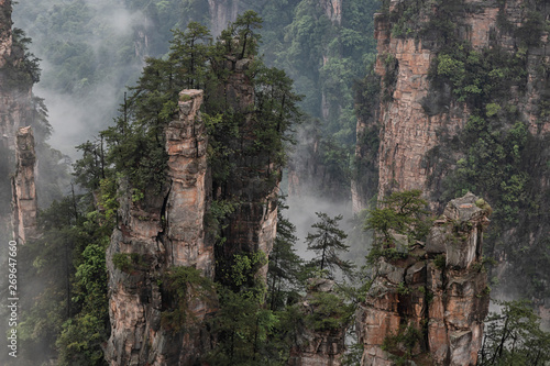 Zhangjiajie mountains in Wulingyuan national park  Hunan - China