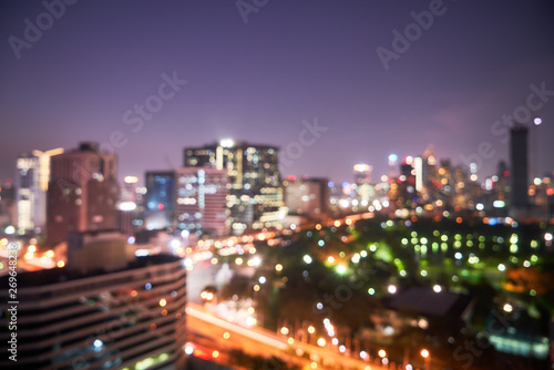 nautical night light bokeh cityscape in bangkok © bank215