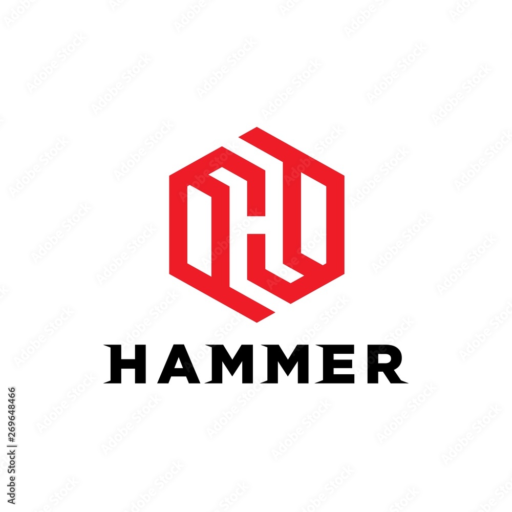 Monogram initial H logo. Vector illustration. Strong logo design Monogram initial H logo. Vector illustration. Strong logo design