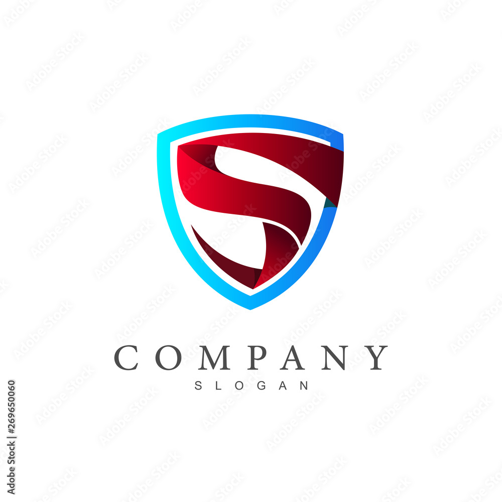 shield logo with the letter s + simple shield logo and defense symbol shield logo with the letter s + simple shield logo and defense symbol