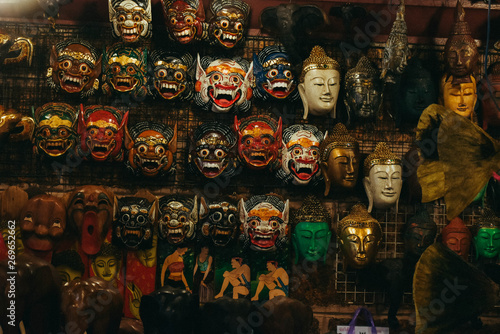 Asian Thai Traditional Mask Street Market Chiangmai