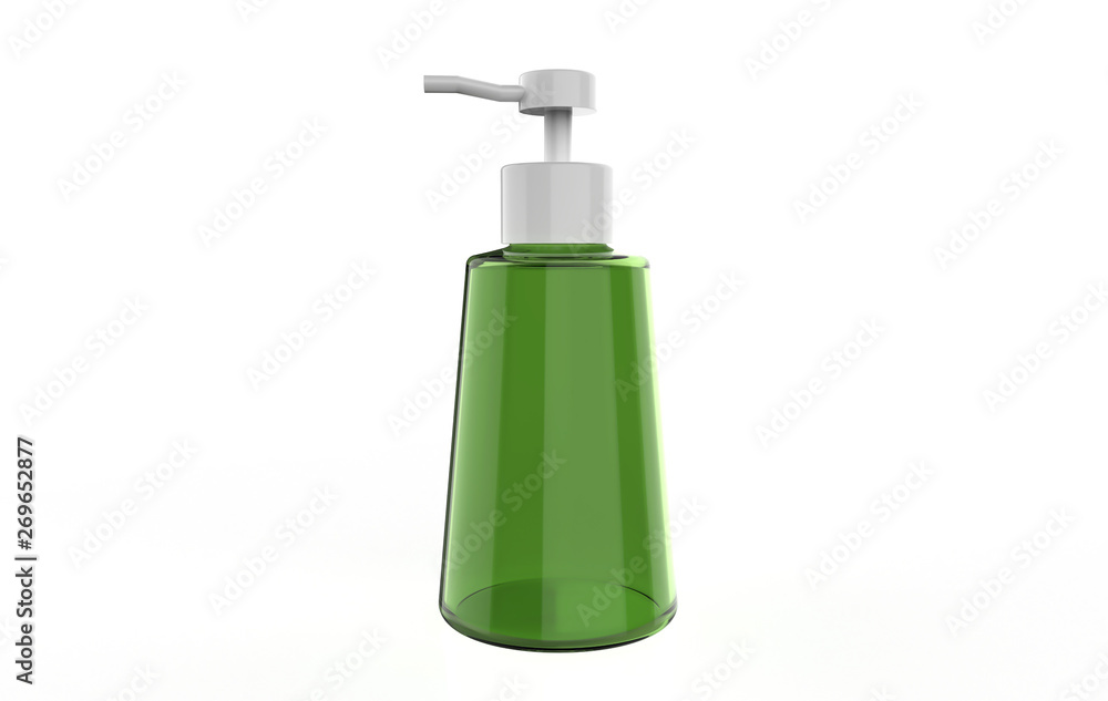 Gel, Foam Or Liquid Soap Dispenser Pump transparent bottle . Ready For Your Design. Product Packing. 3d illustration Gel, Foam Or Liquid Soap Dispenser Pump transparent bottle . Ready For Your Design. Product Packing. 3d illustration