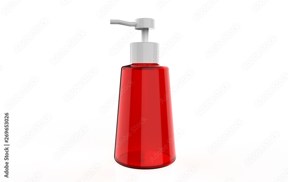 Gel, Foam Or Liquid Soap Dispenser Pump transparent bottle . Ready For Your Design. Product Packing. 3d illustration Gel, Foam Or Liquid Soap Dispenser Pump transparent bottle . Ready For Your Design. Product Packing. 3d illustration