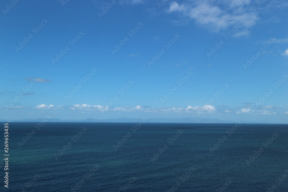 View from Tanger, Morocco. Strait of Gibraltar.