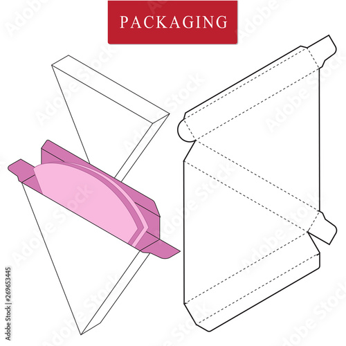 Vector Illustration of Box.Package Template. Isolated White Retail Mock up.