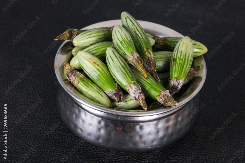 Green asian eggplant Green asian eggplant