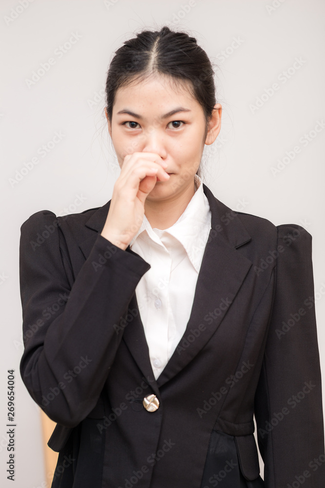 Business asian smart women with black suit white collar Business asian smart women with black suit white collar