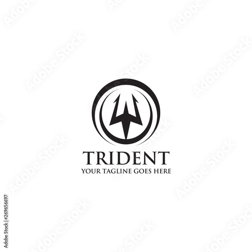 Trident logo design vector template