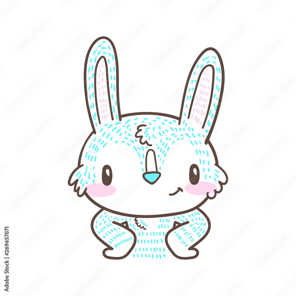 cute little bunny and rabbit cartoon doodle vector cute little bunny and rabbit cartoon doodle vector