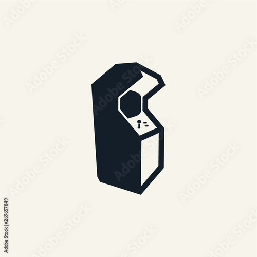 arcade game machine black white