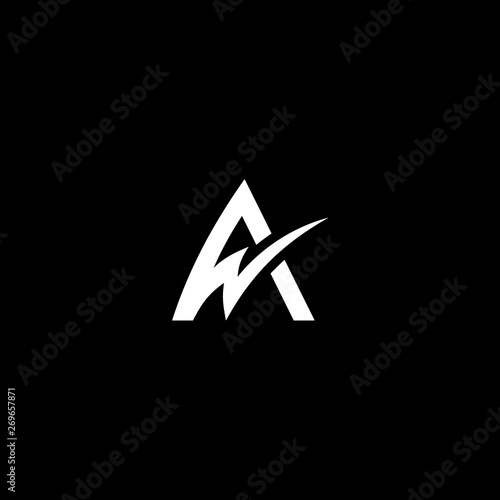 AW logo shape black white