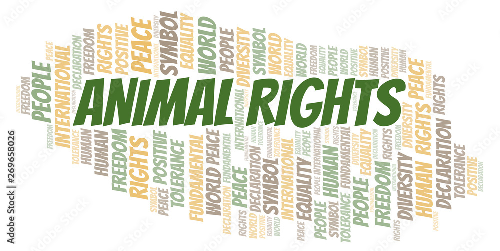 Animal Rights word cloud. Wordcloud made with text only.