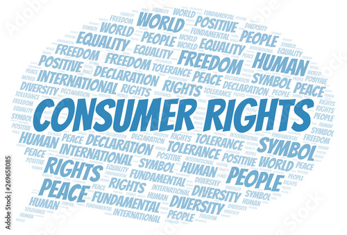 Consumer Rights word cloud. Wordcloud made with text only.