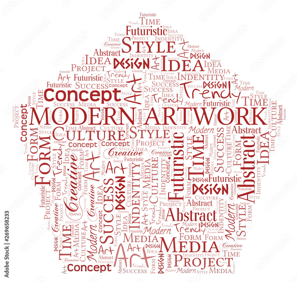 Modern Artwork word cloud. Wordcloud made with text only. Modern Artwork word cloud. Wordcloud made with text only.