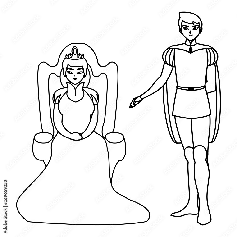 prince charming with queen on throne characters prince charming with queen on throne characters