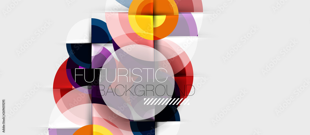 Geometric design abstract background - circles Geometric design abstract background - circles