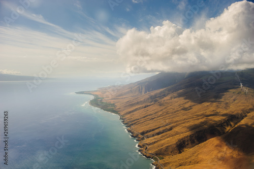 Aerial view of Maui Hawaii coasline
