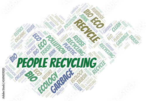 People Recycling word cloud.