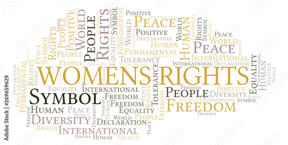 Womens Rights word cloud. Wordcloud made with text only.