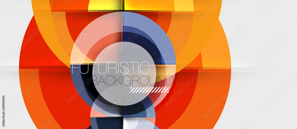 Geometric design abstract background - circles