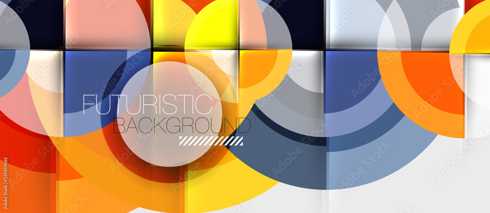 Geometric design abstract background - circles Geometric design abstract background - circles