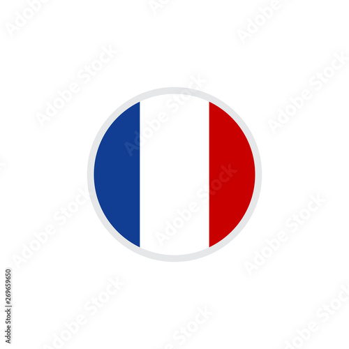 Free Download France flag icon design template - GFXLoad