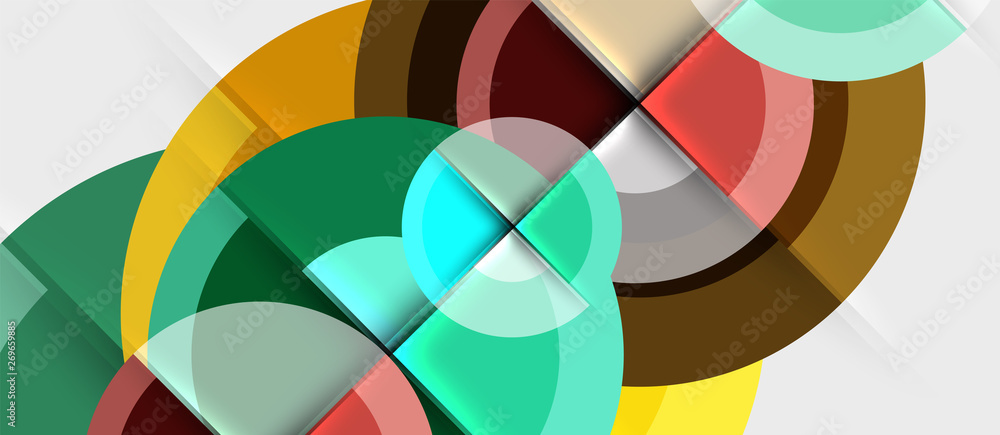 Geometric design abstract background - circles