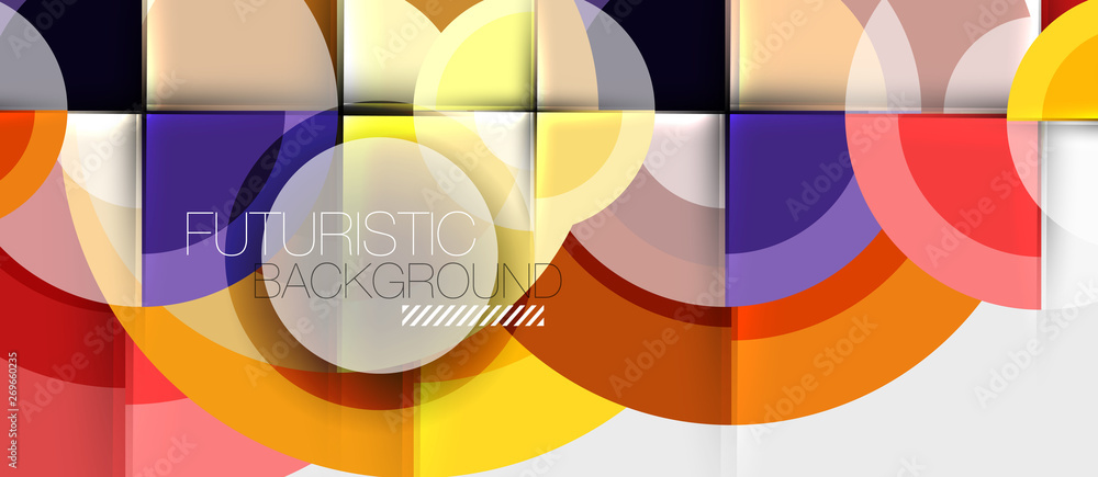 Geometric design abstract background - circles Geometric design abstract background - circles
