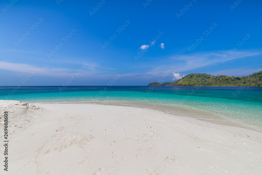 white beach with coral reef tropical sea in lipe island thailand white beach with coral reef tropical sea in lipe island thailand