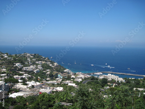 aerial view of an island of capri