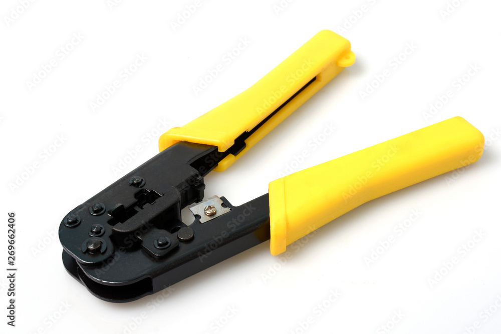 Crimping pliers isolated on white background Crimping pliers isolated on white background