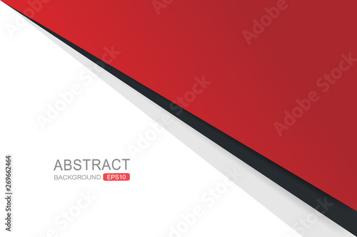 Red and black abstract background layer geometric overlap vector used for business, web design, advertising
