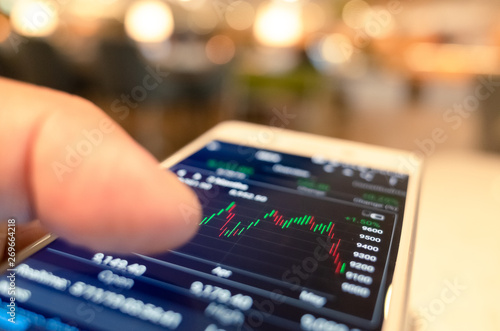 using a mobile device to check market data