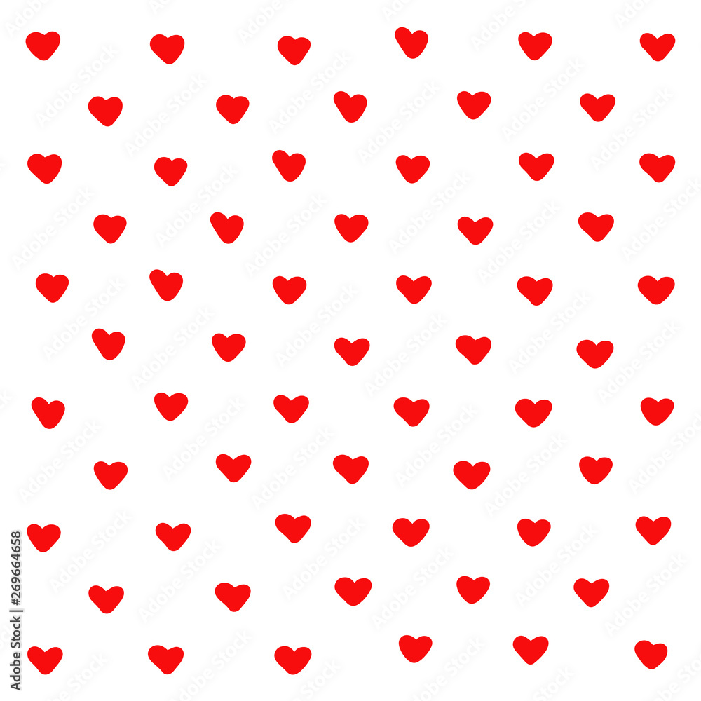 Cute red hearts abstraction background. Geometric texture heart shapes. For pattern, greeting card, t shirt prints, graphic poster, wedding textile. Red and white illustration. Vector Valentines Day Cute red hearts abstraction background. Geometric texture heart shapes. For pattern, greeting card, t shirt prints, graphic poster, wedding textile. Red and white illustration. Vector Valentines Day
