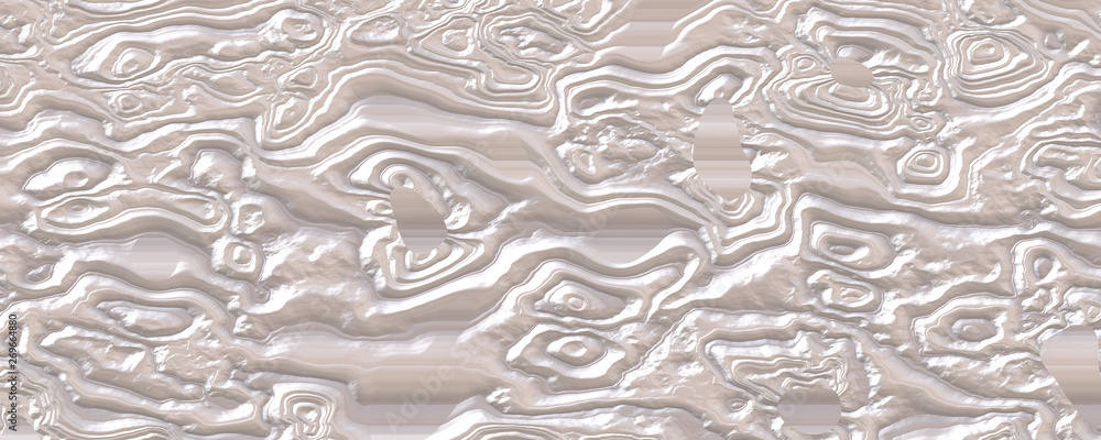 3d illustration wavy white abstract background