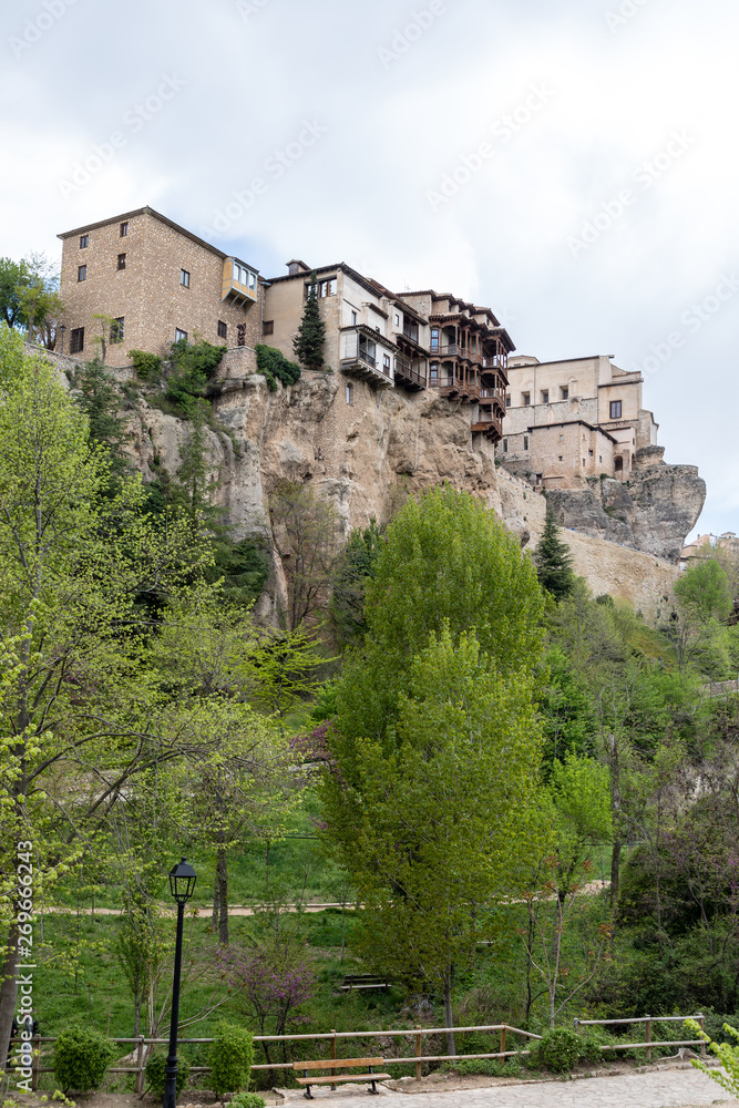 Panoramic views of the historic center of Cuena and its hanging houses Panoramic views of the historic center of Cuena and its hanging houses